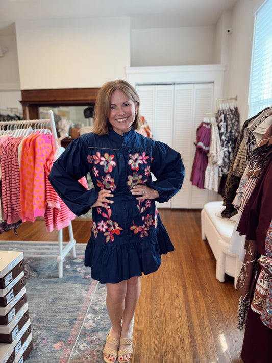 Enchanted Floral Navy Dress