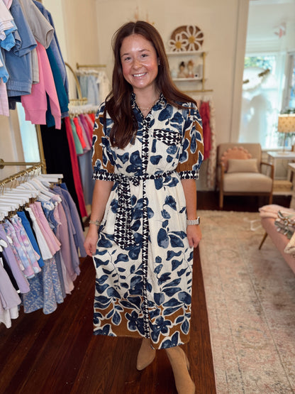 Nantucket Floral Navy Dress