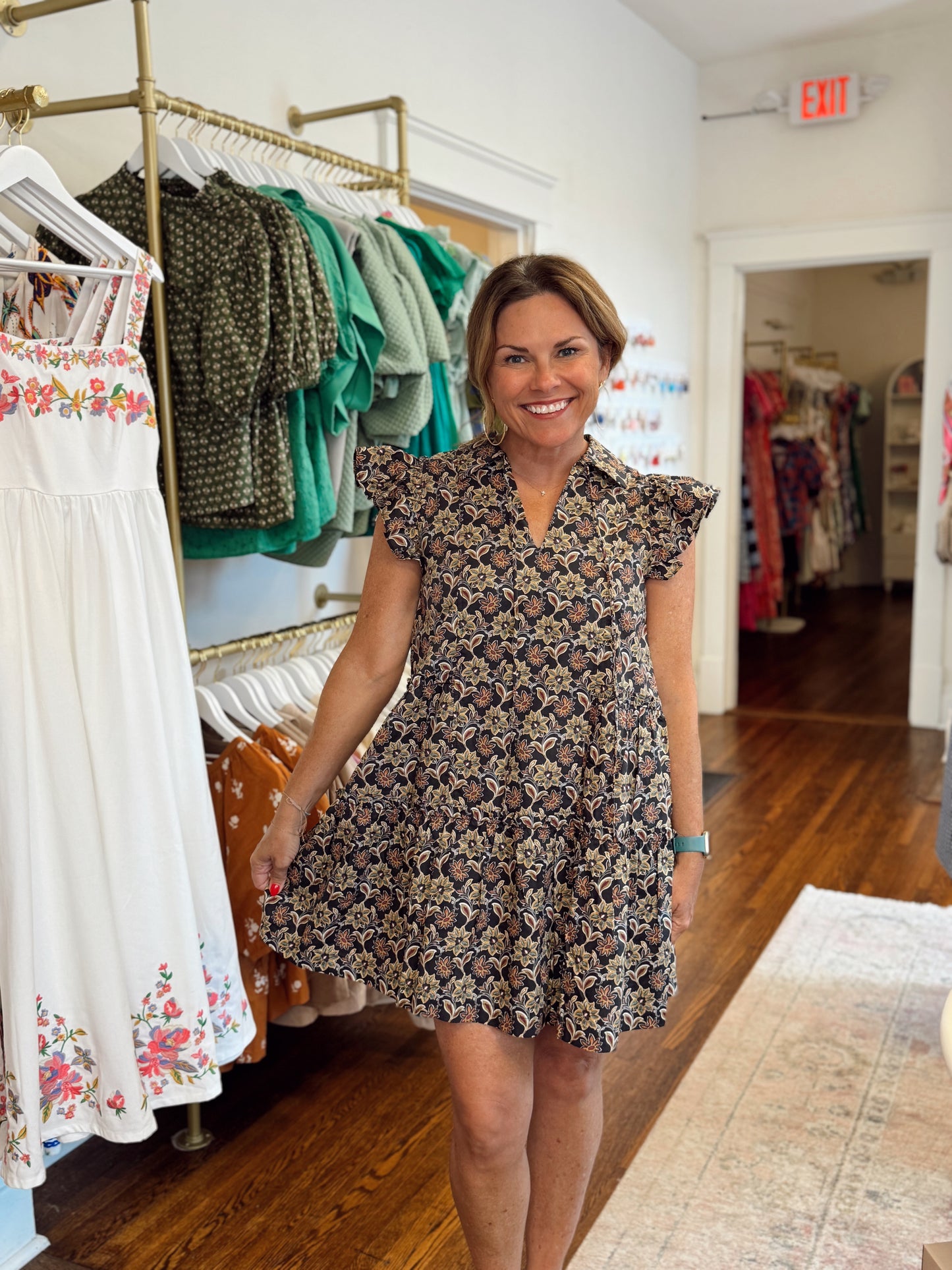 Jacelyn Floral Ruffle Dress