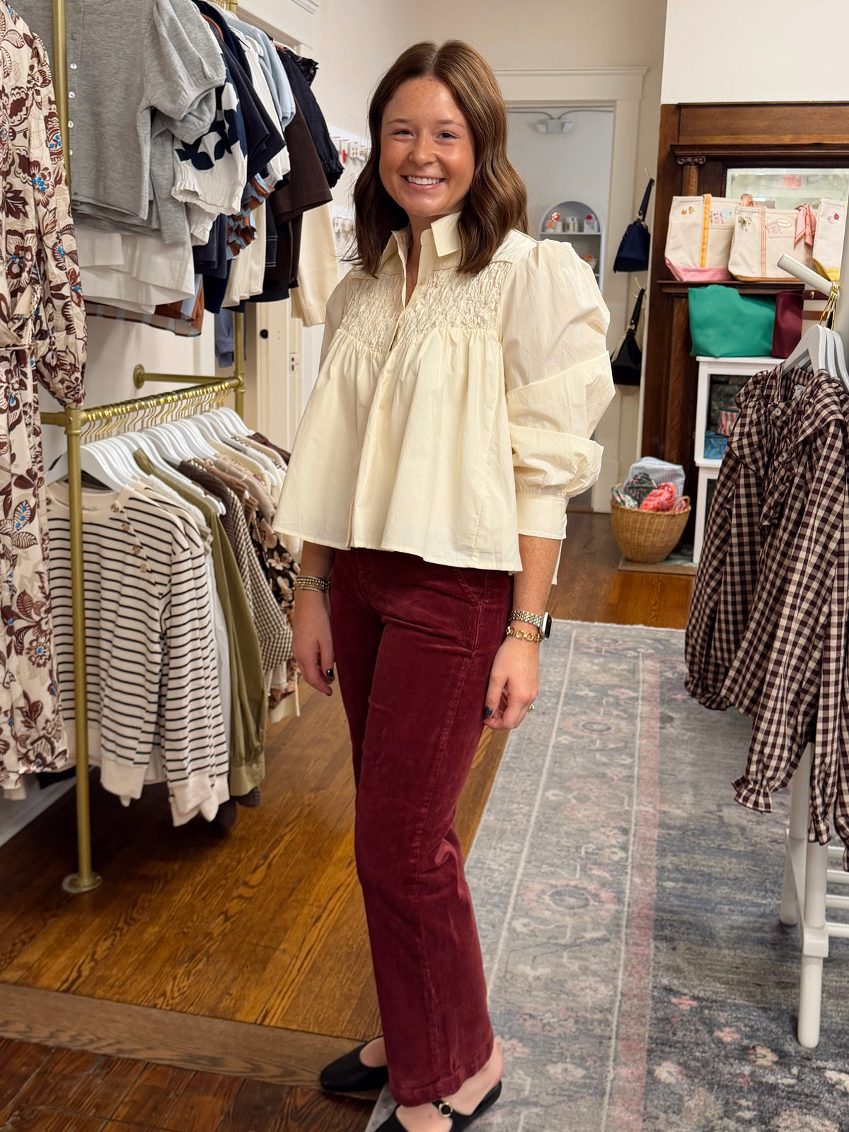 The Zola Wine Corduroy Pants