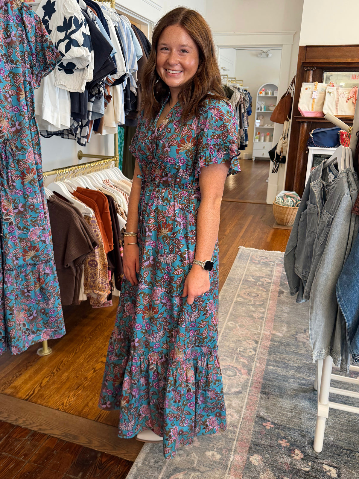 Alna Button Up Floral Dress