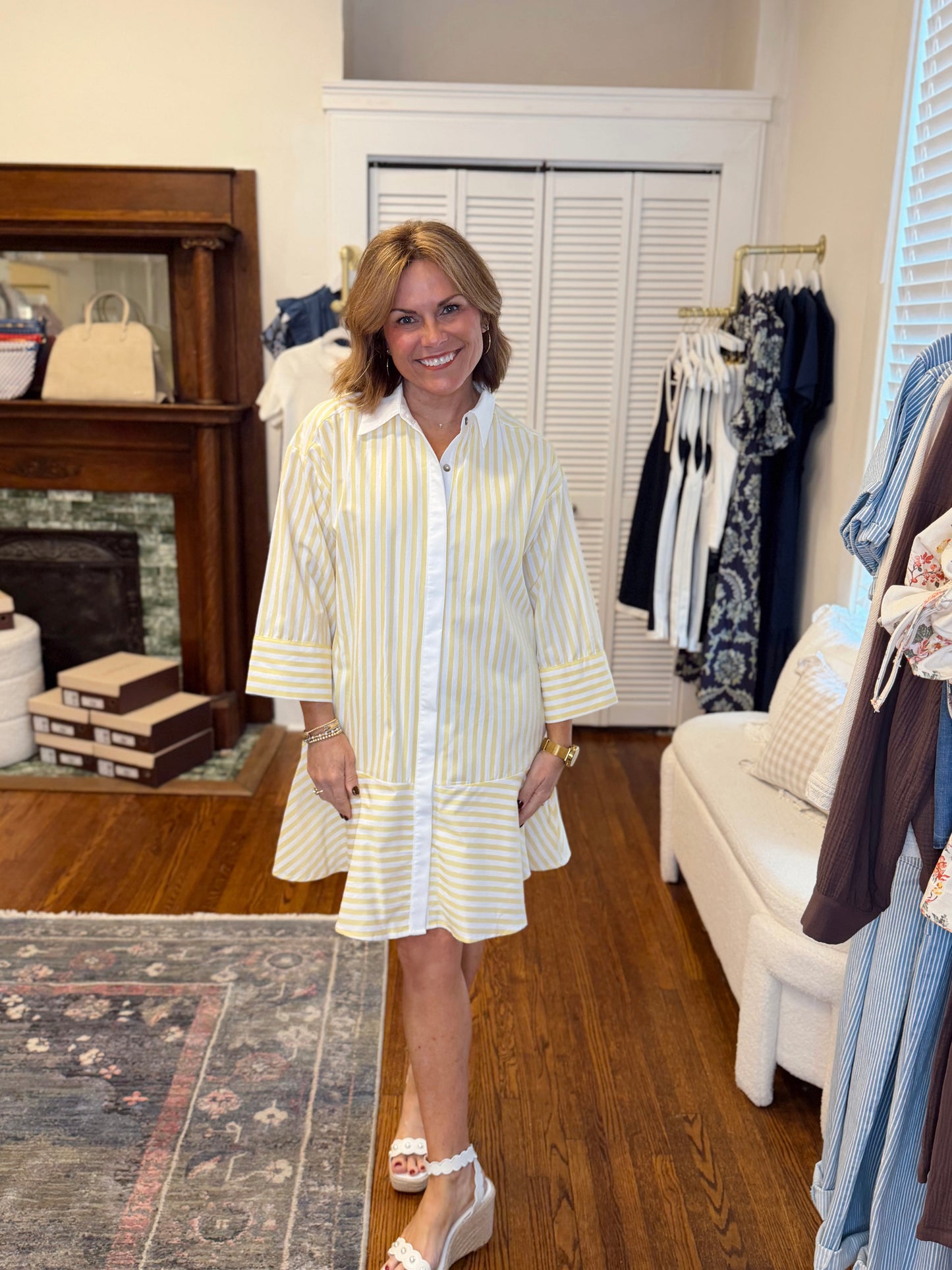 Rilee Yellow Stripe Dress