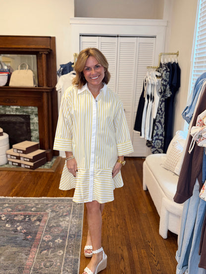 Rilee Yellow Stripe Dress