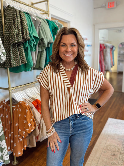 Falling For You Striped Top