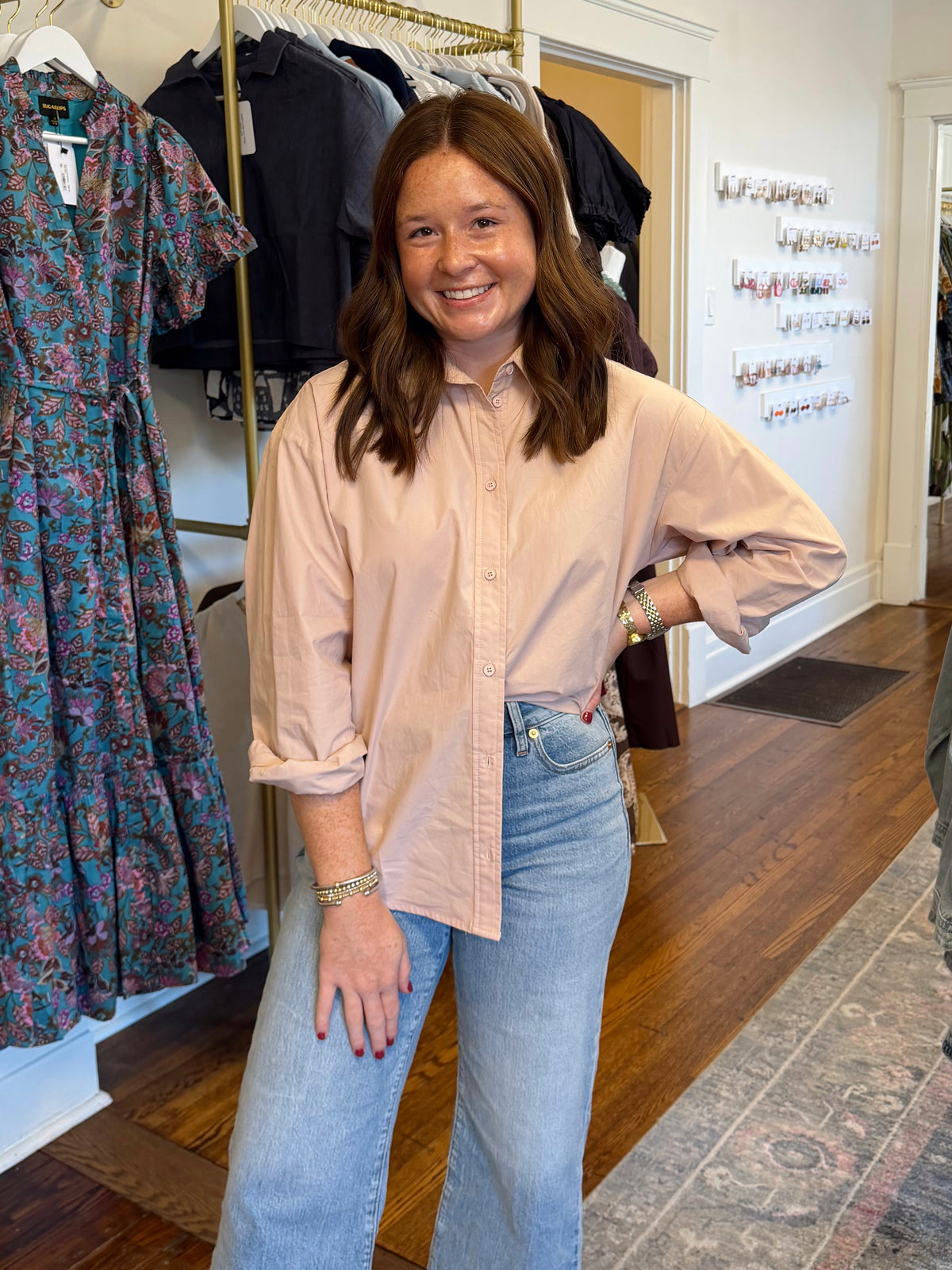 Pale Pink Button Down