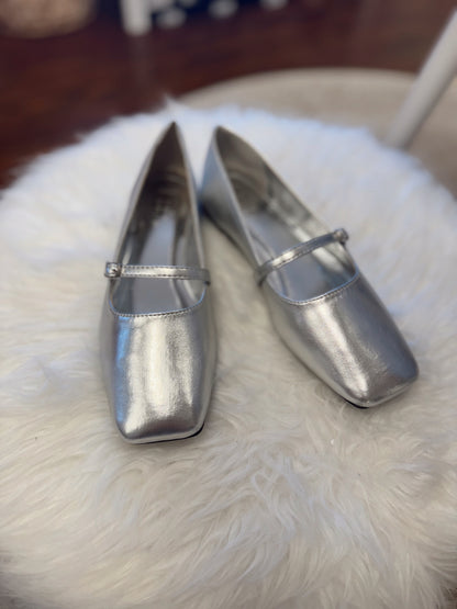 Adele Silver Ballet Flat