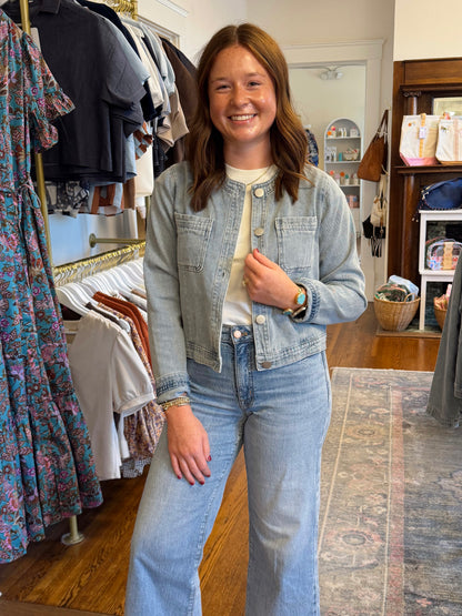 Light Wash Tailored Denim Jacket