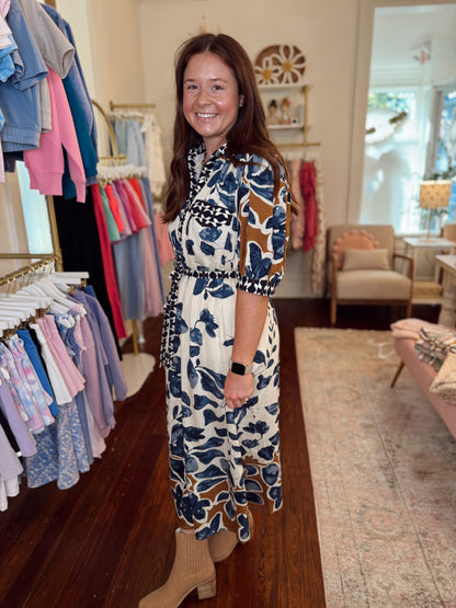 Nantucket Floral Navy Dress