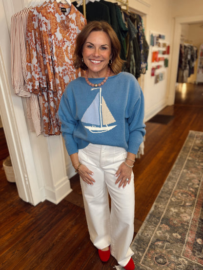Sail Away Blue Sweater