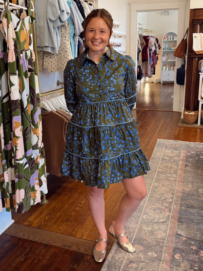 Retra Collared Floral Dress