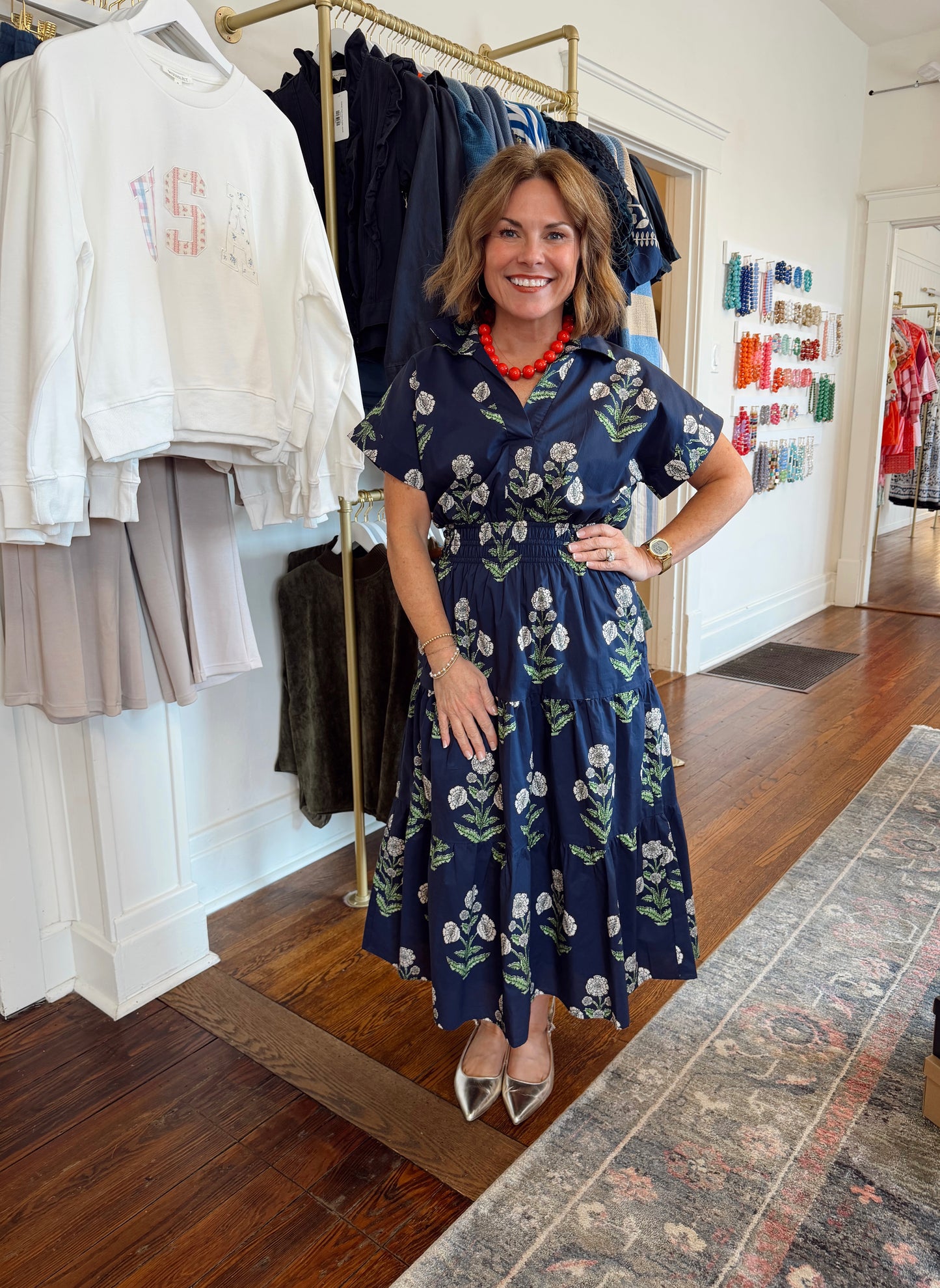 Kristy Short Sleeve Floral Dress