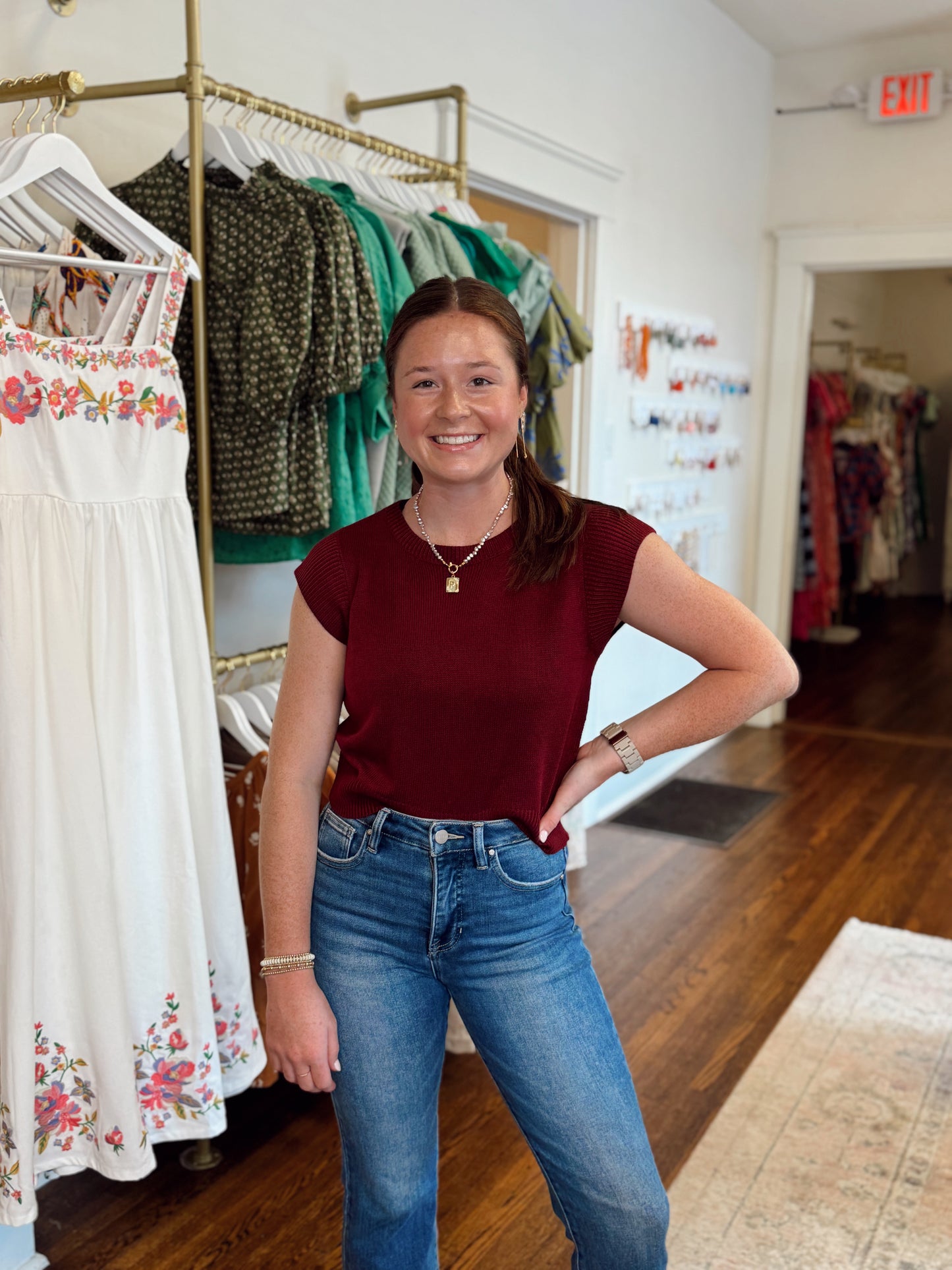 Cabernet Cap Sleeve Top