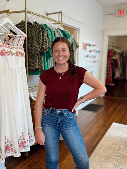 Cabernet Cap Sleeve Top