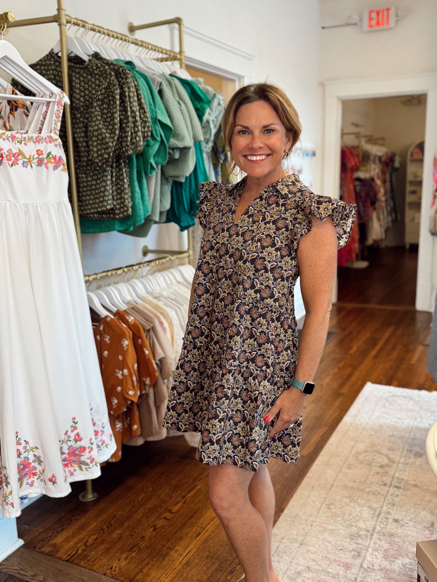 Jacelyn Floral Ruffle Dress