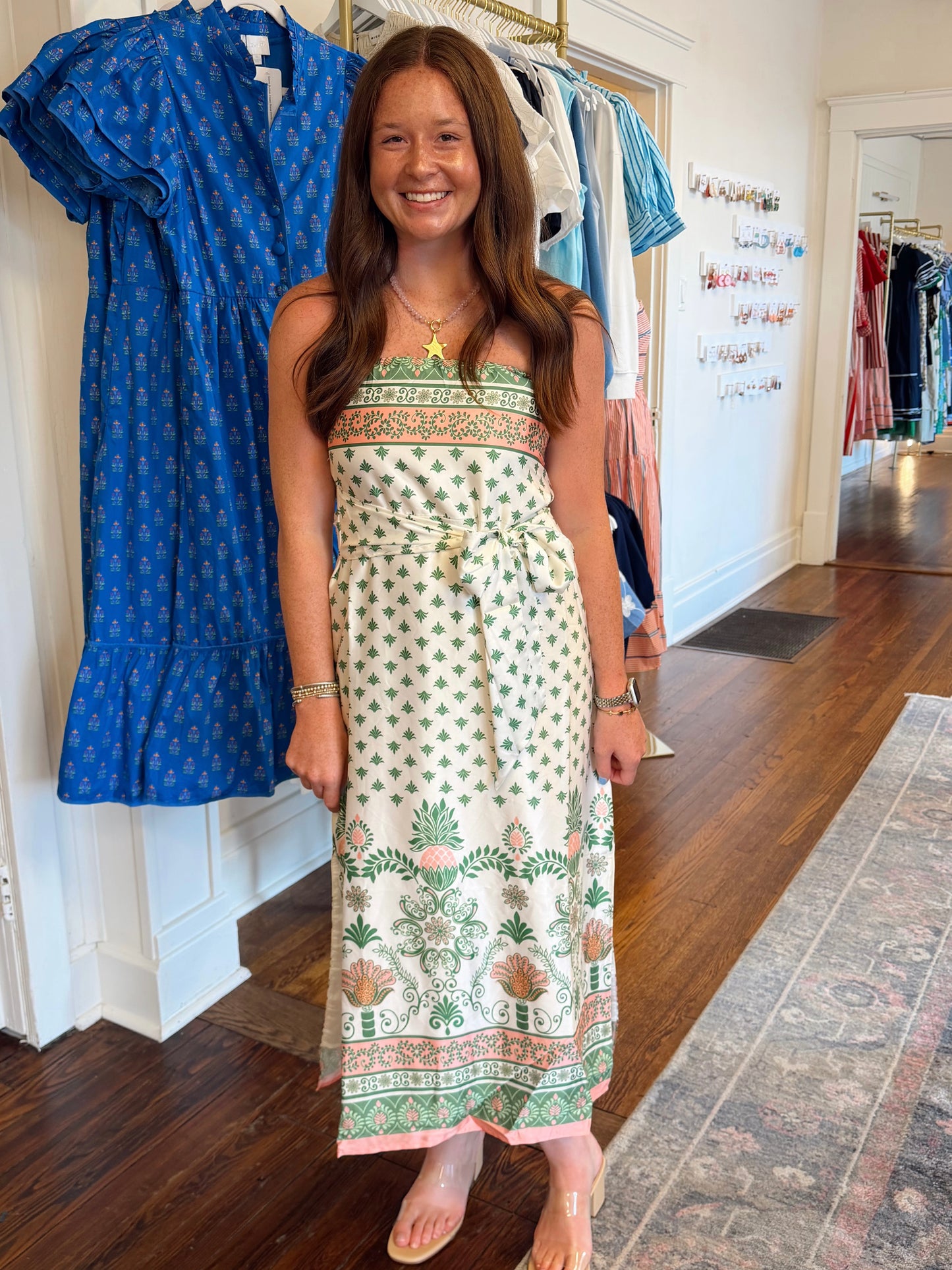 Farrah Strapless Pineapple Dress