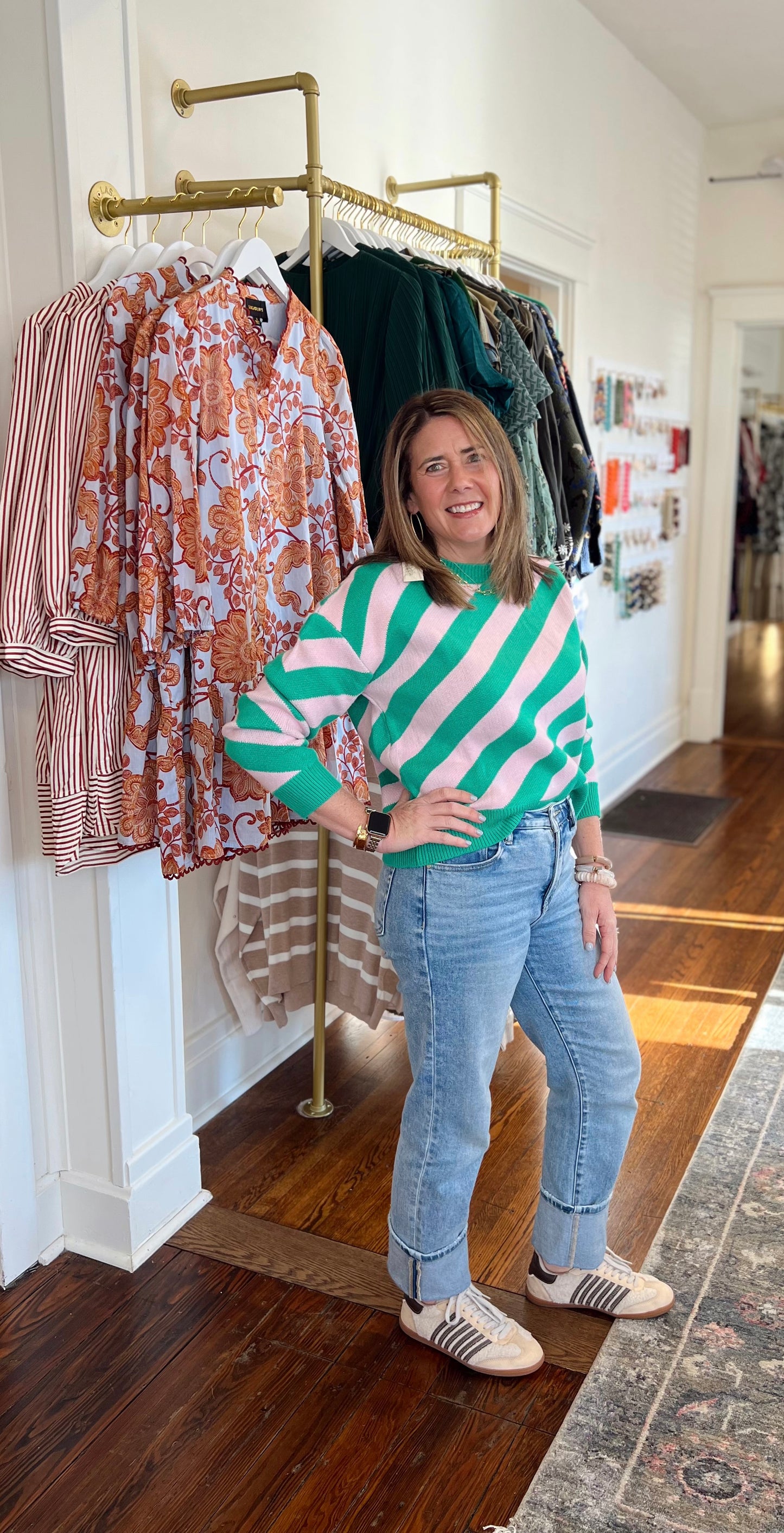 Sherrie Diagonal Stripe Sweater