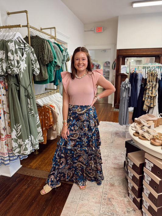 Perfectly Printed Satin Skirt