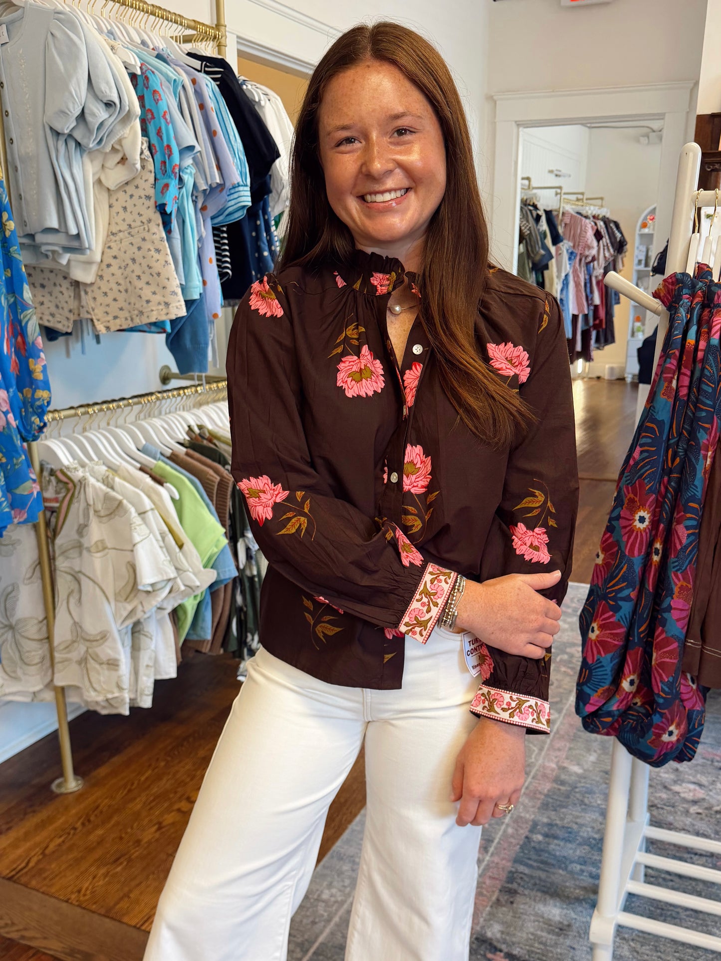 Lola Pattern Cuff Top