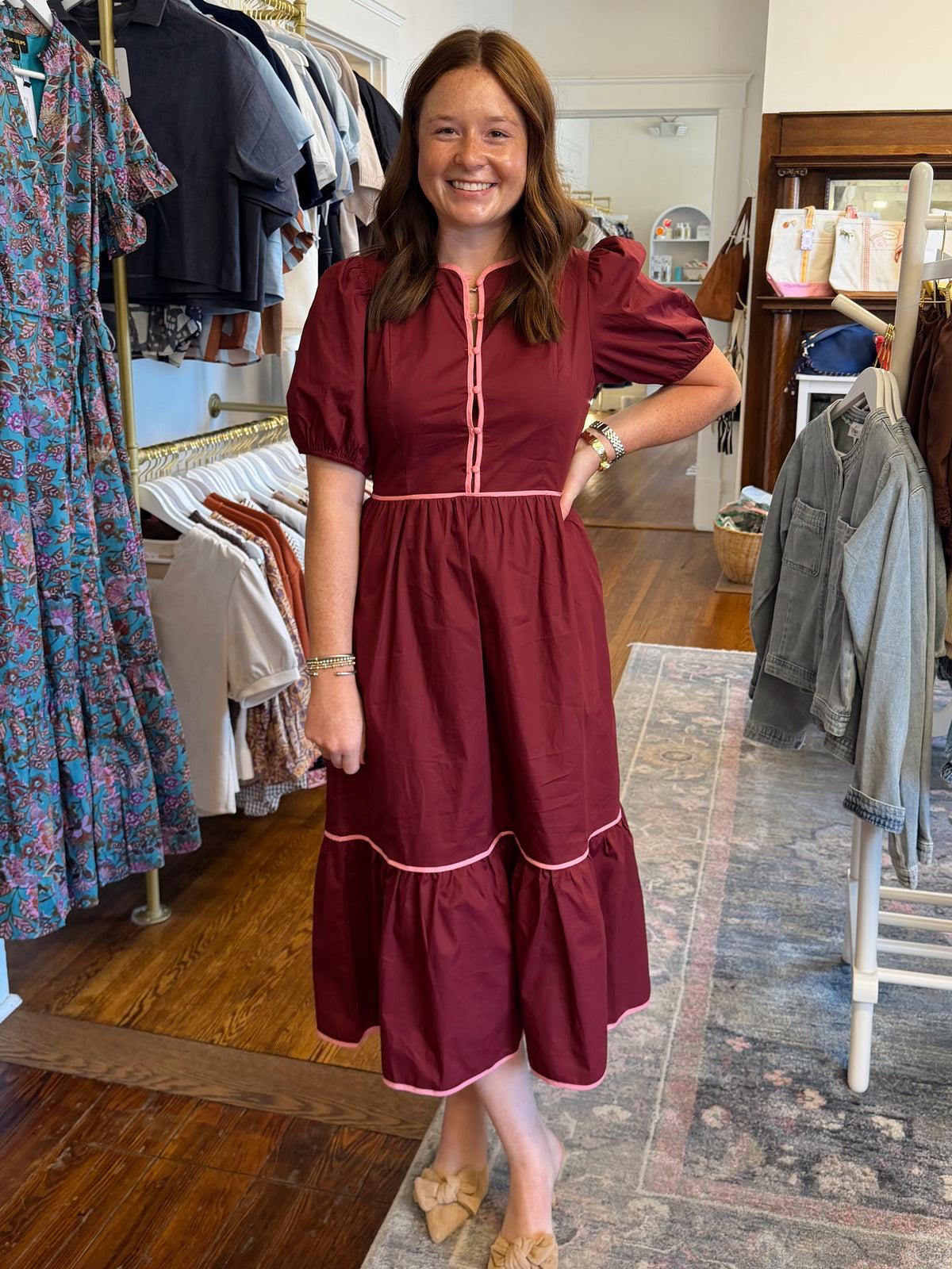 Martin Tiered Piped Dress