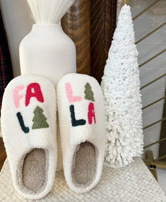 Fuzzy Slippers-Fa La La