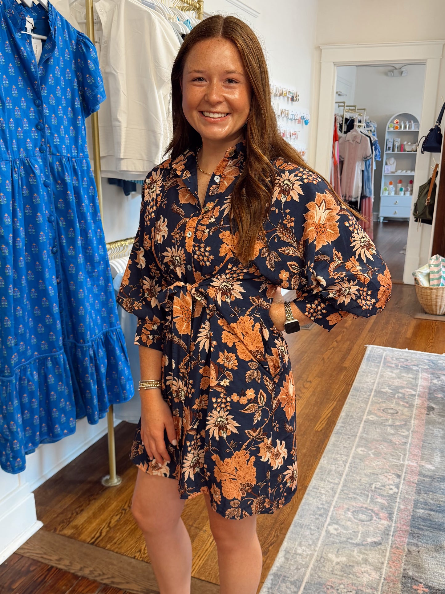 Nancye Long Sleeve Floral Dress
