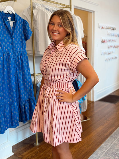Tracey Pink Stripe Dress
