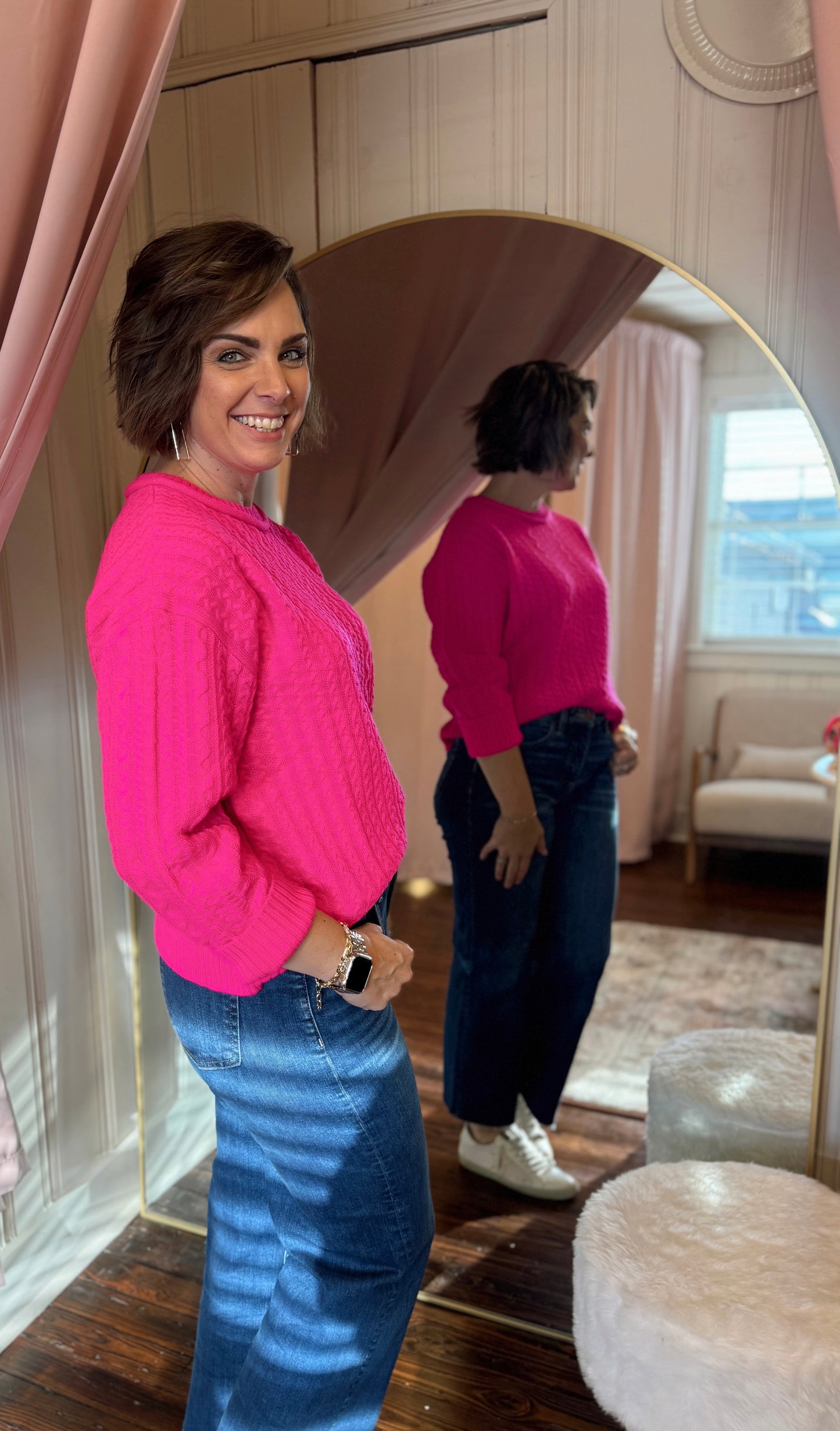 Pammie Hot Pink Sweater