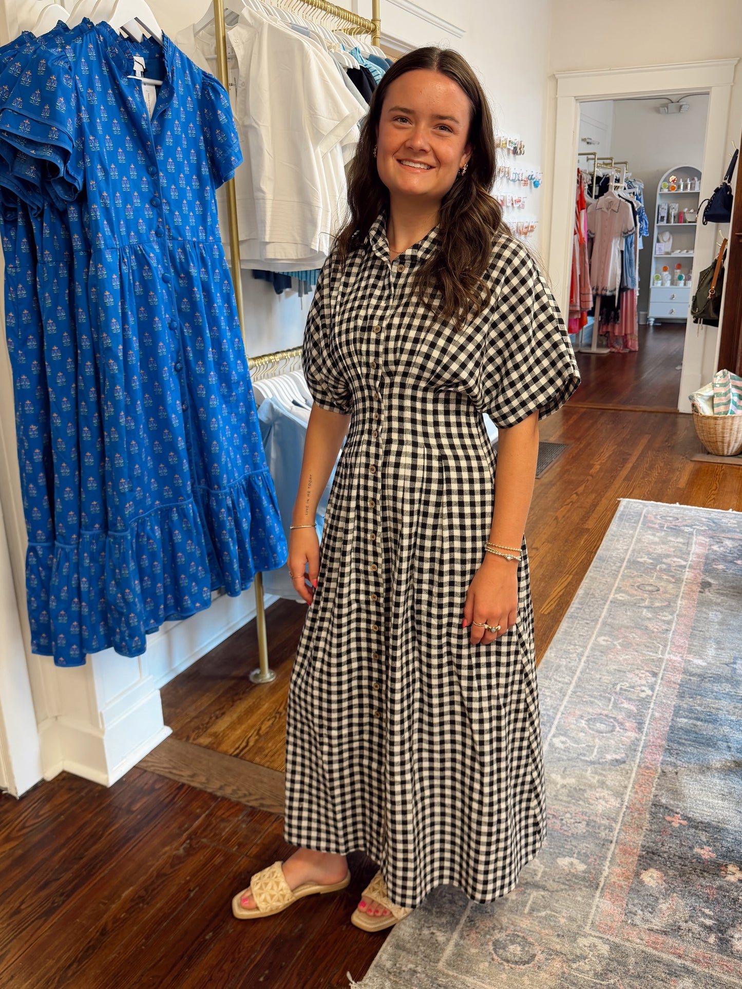 The Natalie Gingham Maxi Dress