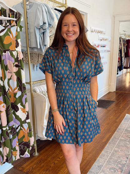 Leighann Pintuck Floral Dress
