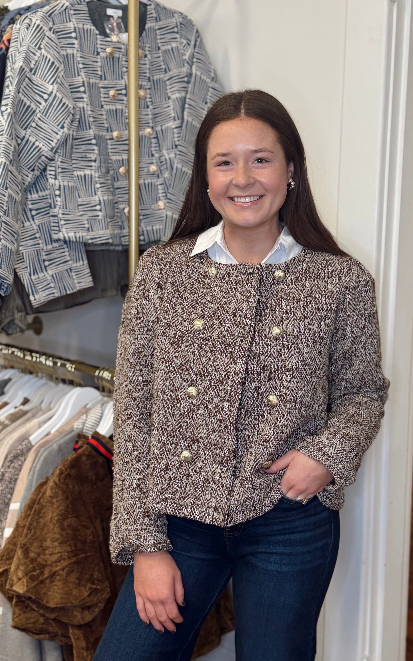 Brenda Brown Tweed Jacket