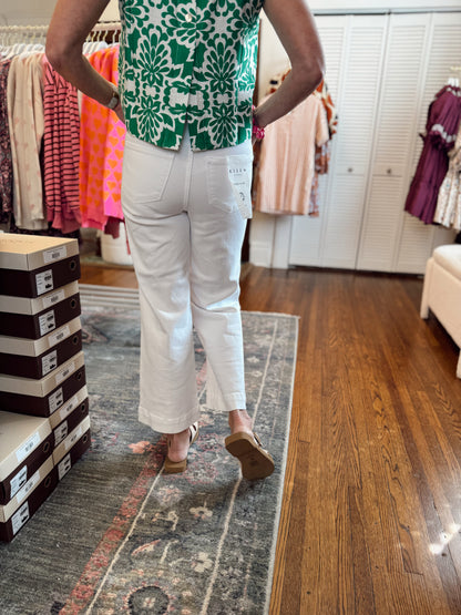 Tummy Control High Rise White Pants