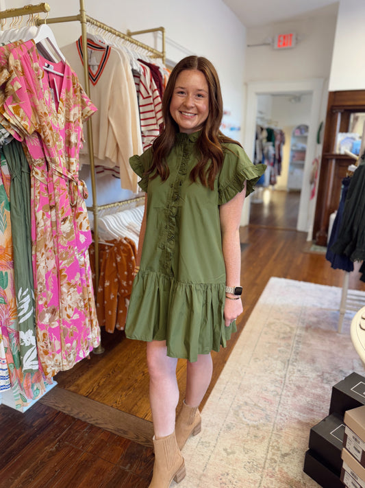 Hampton Green Ruffle Dress