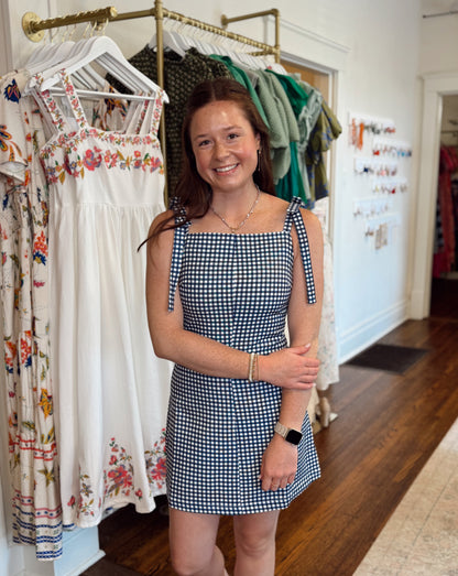 Hattie Blue Gingham Dress