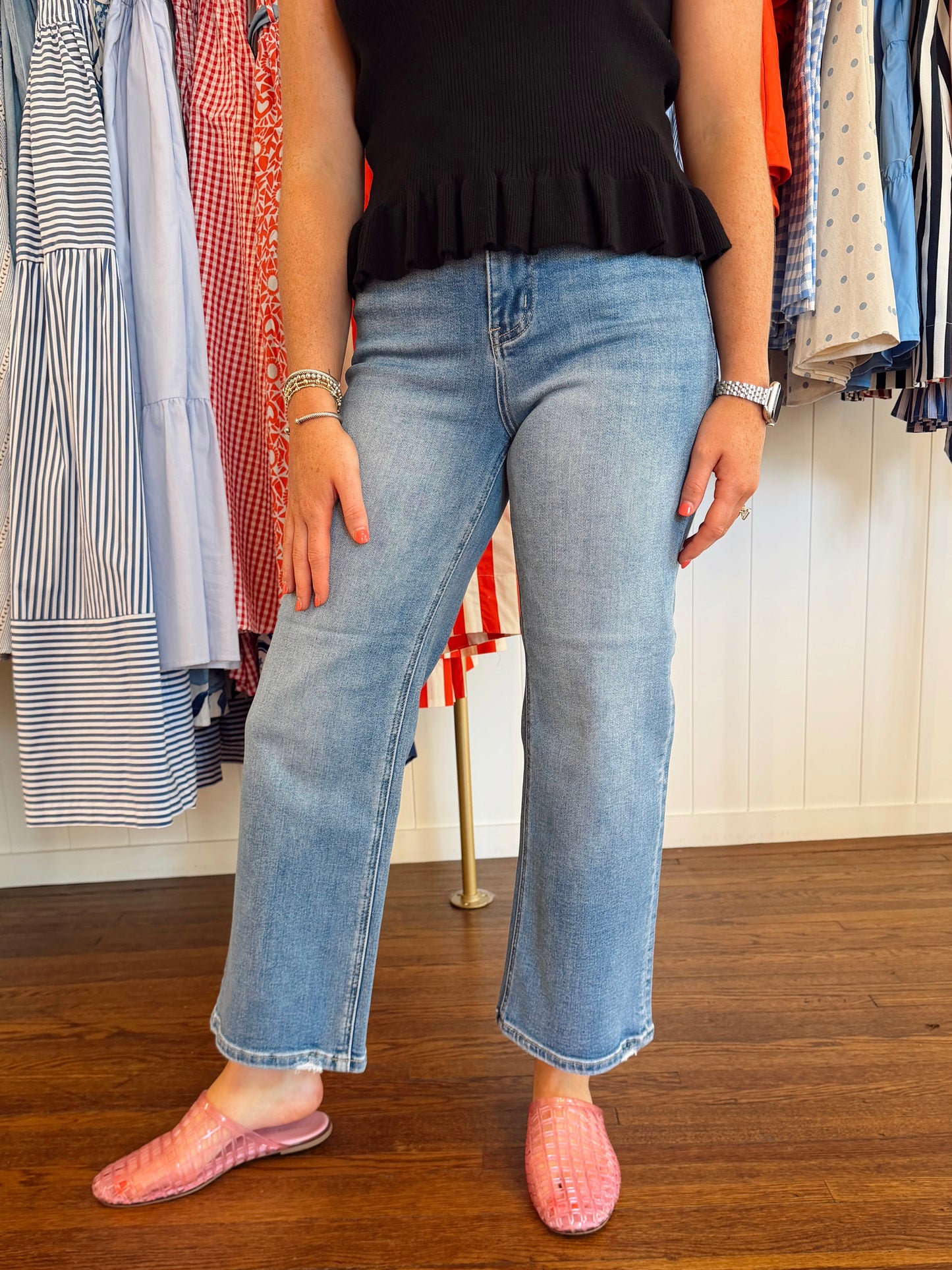 The Betsey Medium Wash High Rise jeans