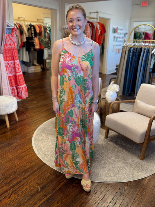 Pink Guava Pleated Maxi