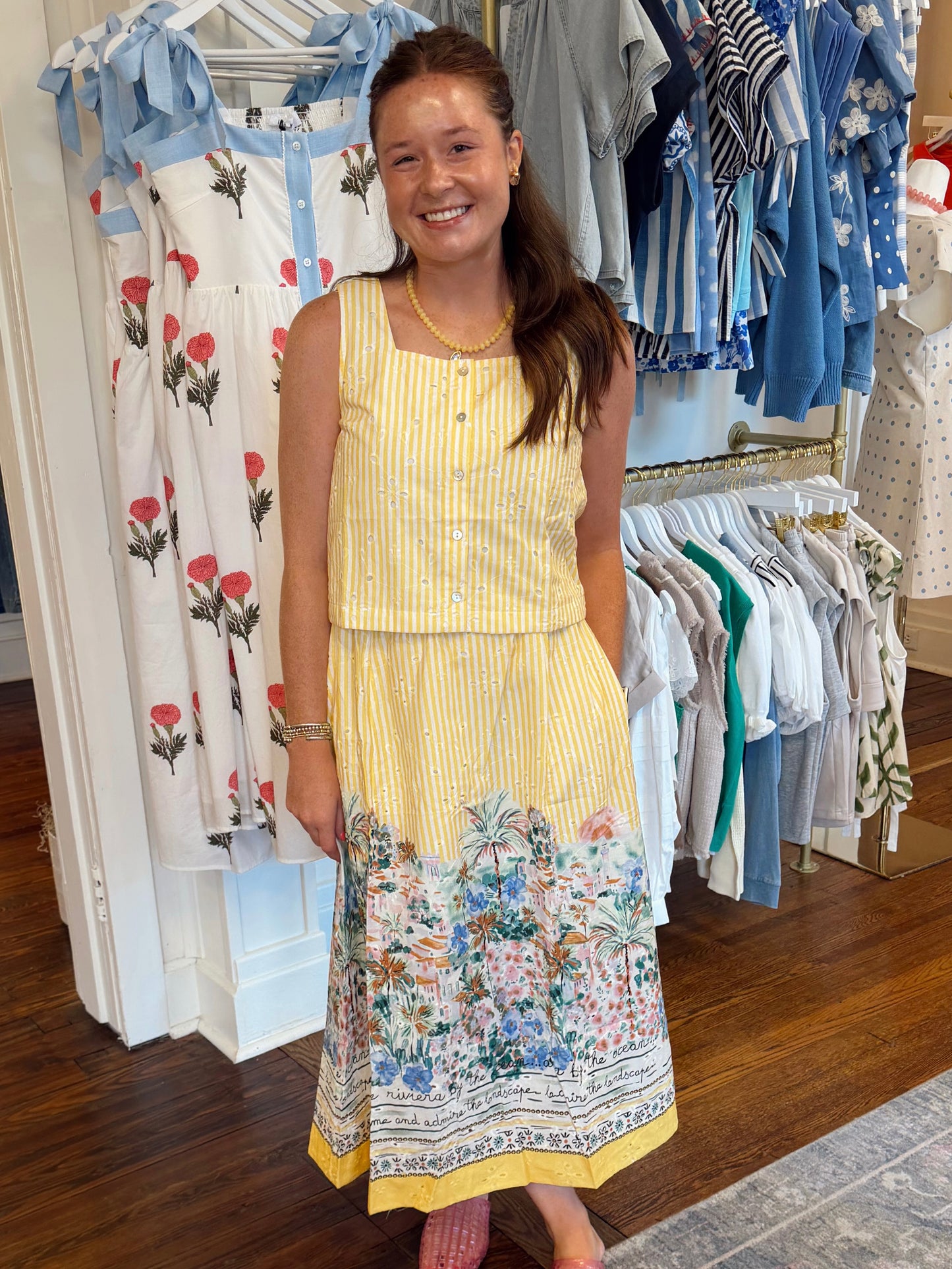 Summerset Stripe Skirt - Yellow
