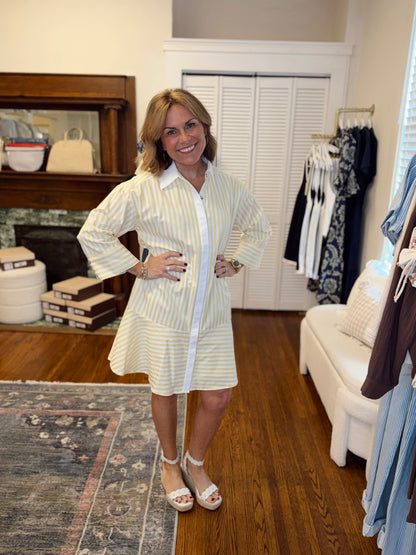 Rilee Yellow Stripe Dress