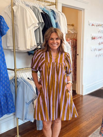 Bonnie Fall Stripe Dress