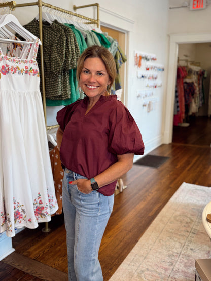 City Winery Puff Sleeve Top