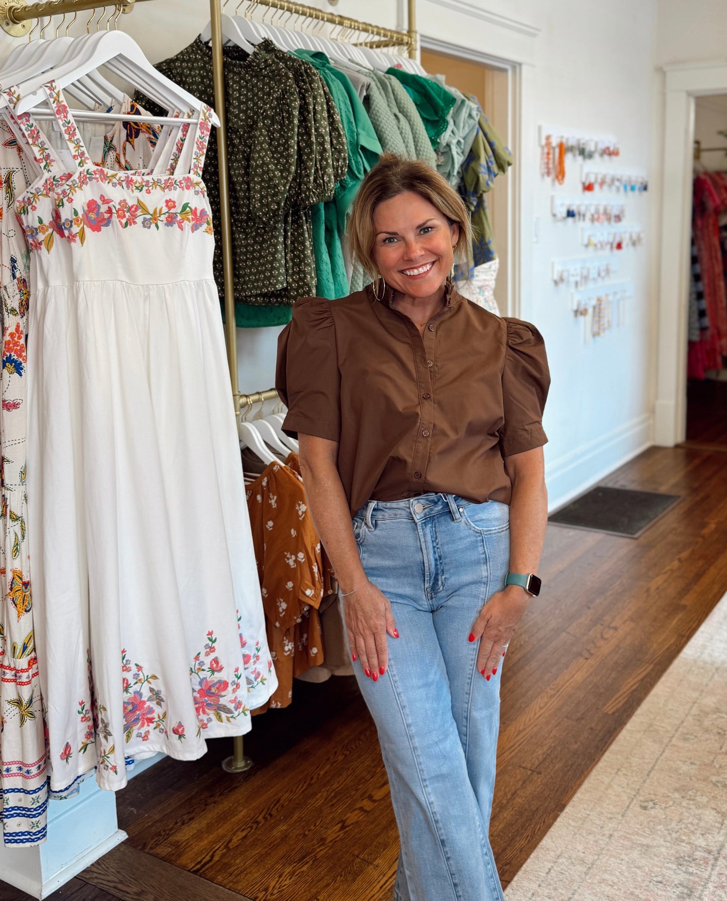 Brownland Puff Sleeve Top