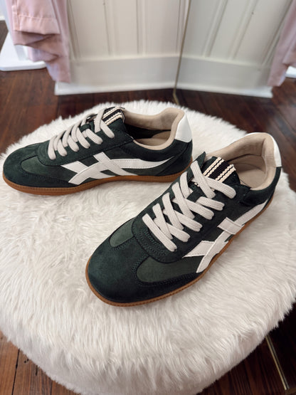 Sasha Green Suede Sneakers