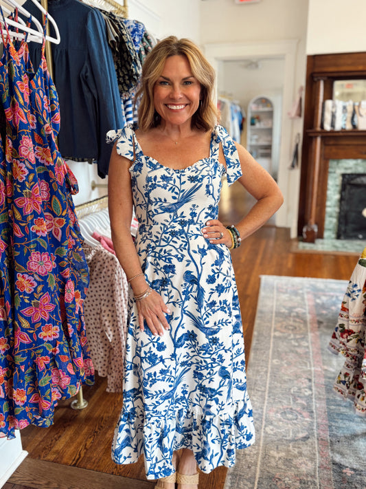 Ciela Floral Tie Strap Dress