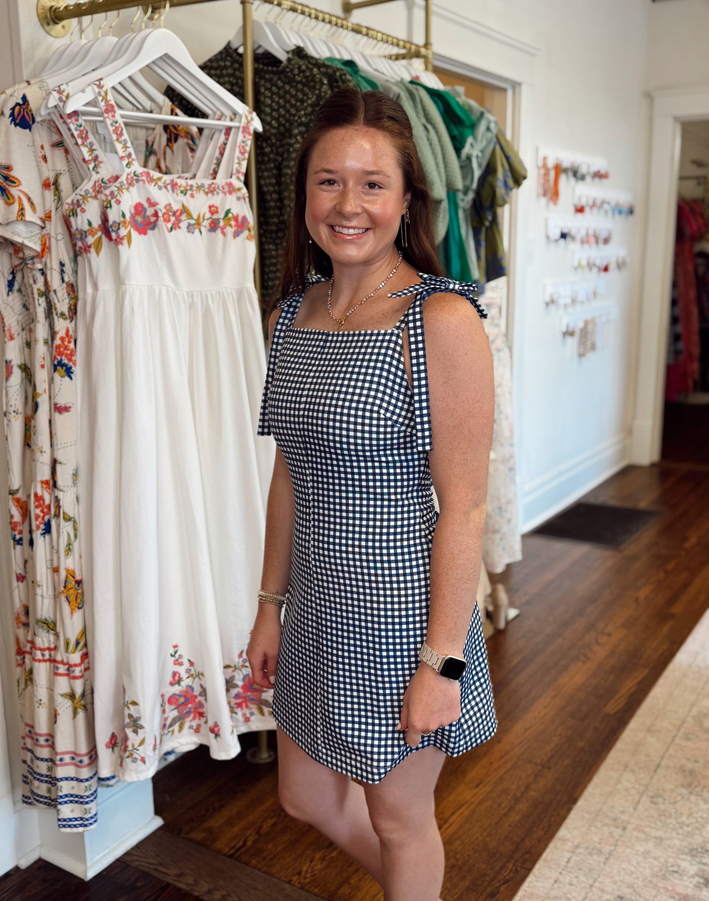 Hattie Blue Gingham Dress
