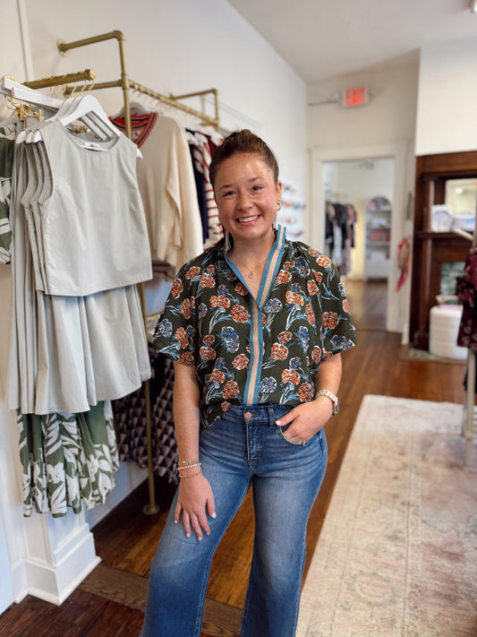 Gracie Floral Smocked Top