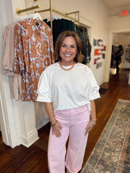 Weslee Mixed Media Top