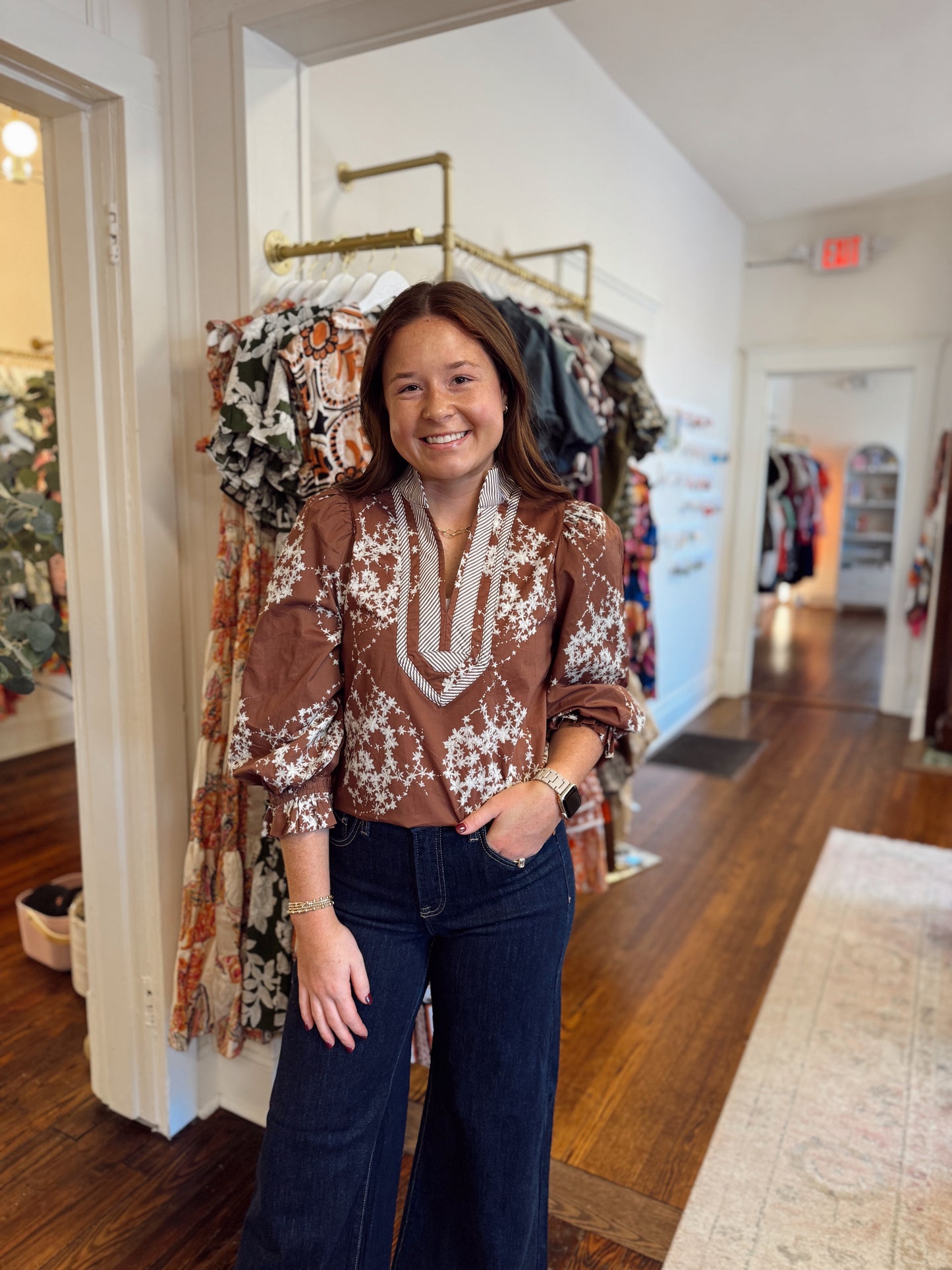 Barleigh Fall Brown Top