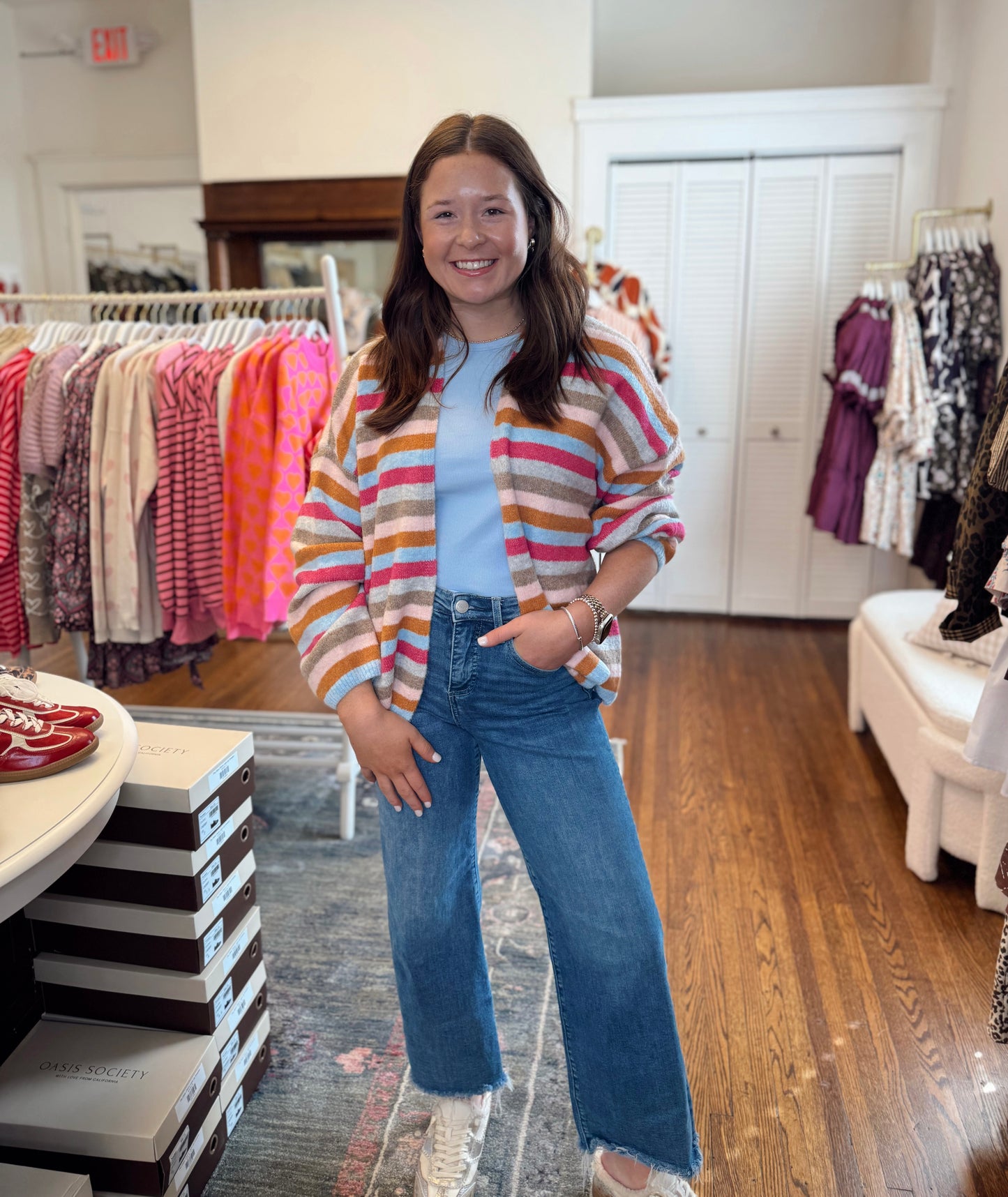 Saratoga Stripe Cardigan