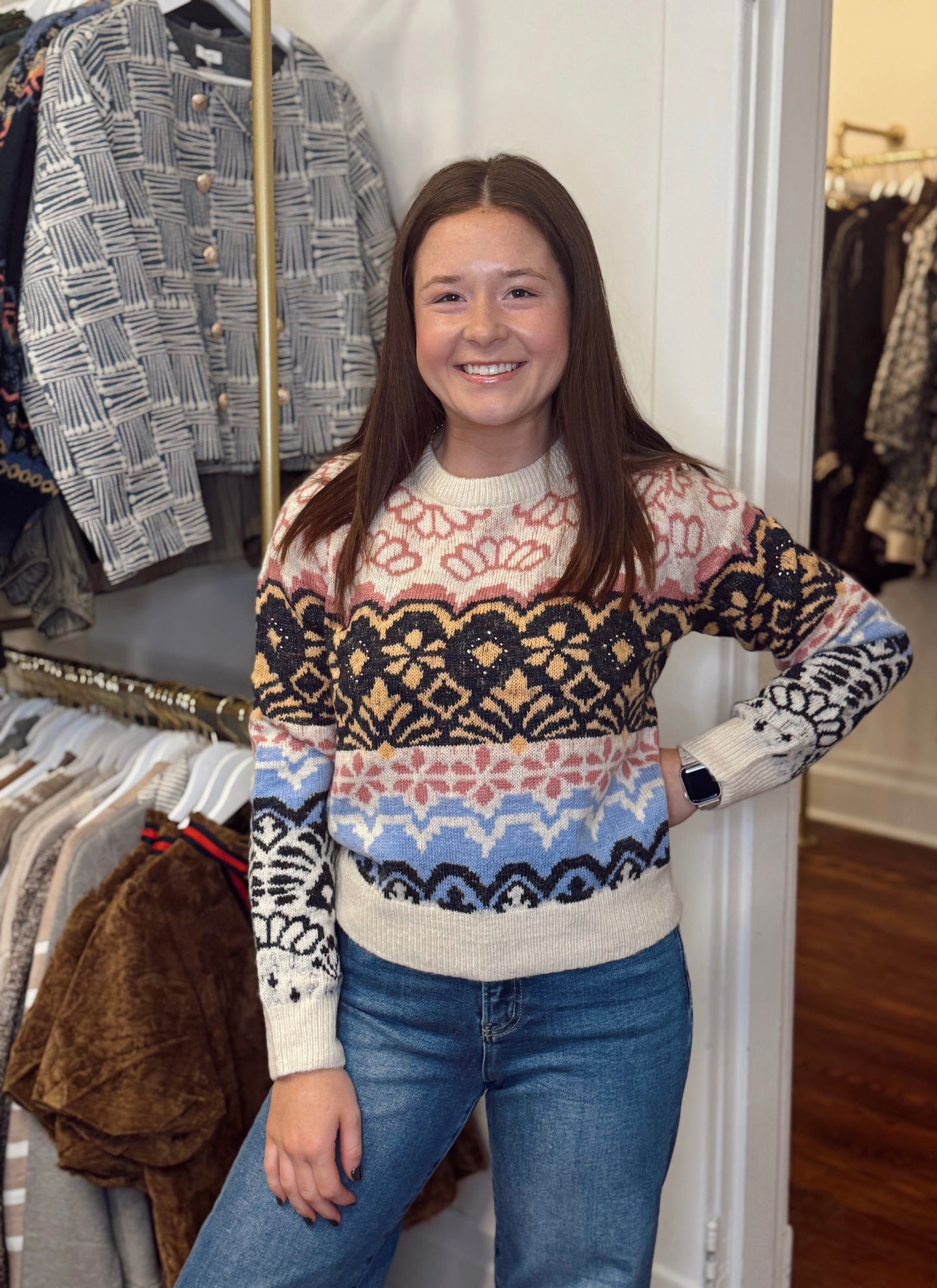 Winter White Fair Isle Sweater