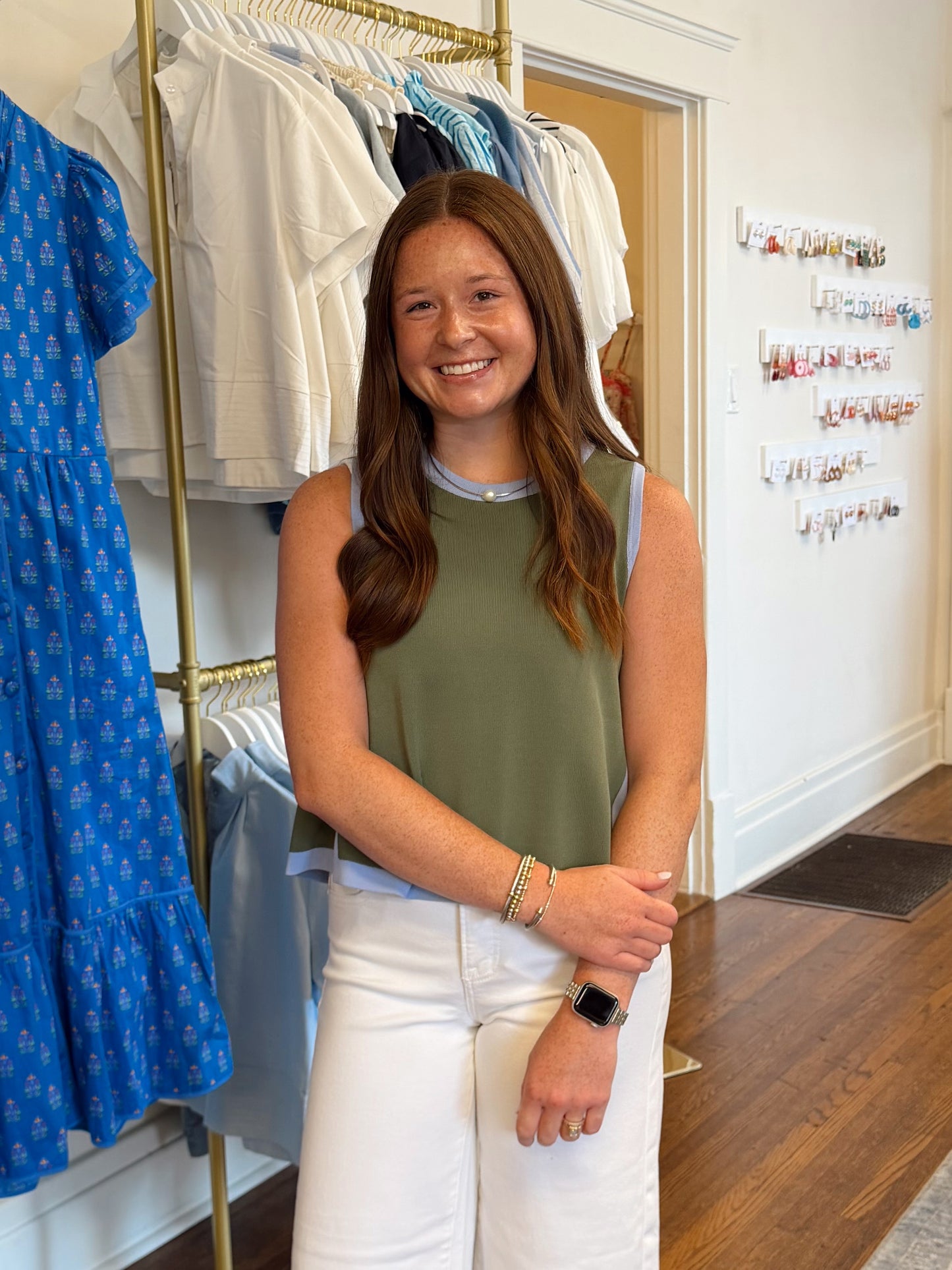 Rebecca Green & Blue Knit Top