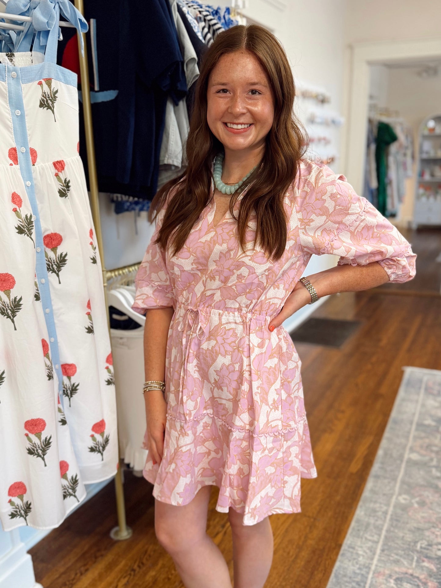 Daney Floral Pink Dress